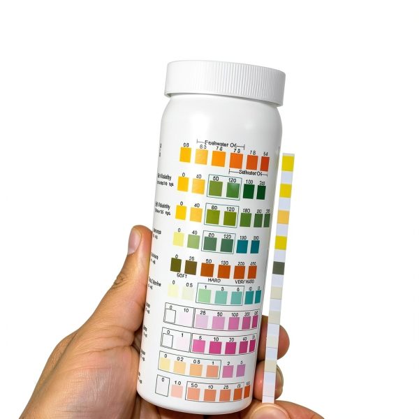 Aquarium Ammonia Test Strips 11-in-1 AKSBTEC 150 Strip Saltwater Kit-3