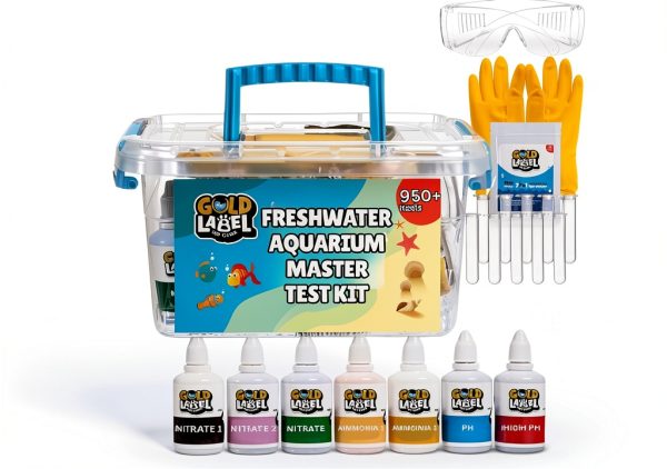 Freshwater Aquarium Test Kit Gold Label 950+ Tests Complete Kit-0