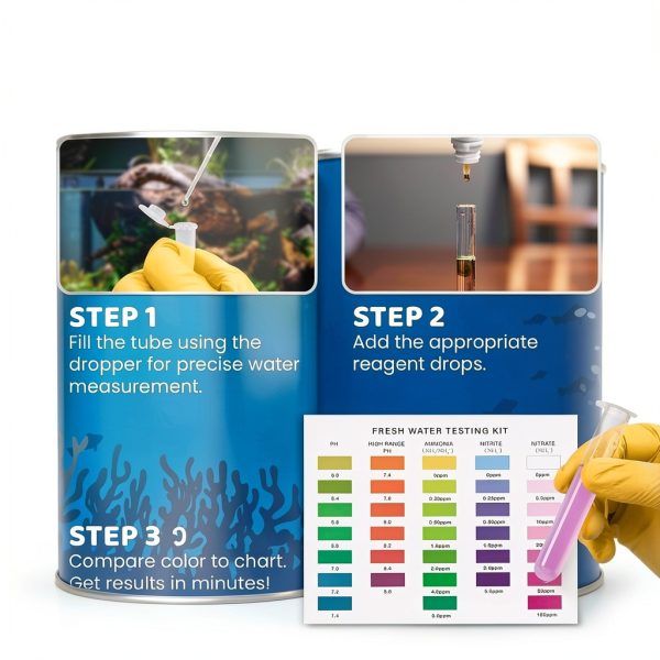 Freshwater Aquarium Test Kit Gold Label 950+ Tests Complete Kit-3